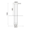 ^ΚΡΕΜΑΣΤΟ Φ/Σ LED 18W 3000K 1260LM ELIA ΜΑΥΡΟ ΜΕΤ/ΚΟ IP20 D60XH104CM