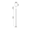 ^ΚΡΕΜΑΣΤΟ Φ/Σ LED 18W DIM ΑΦΗΣ 3000K 920LM AVENUE ΜΑΥΡΟ ΜΕΤ/ΚΟ IP20 D8XD1,8XH250CM