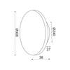 ΕΠΙΤΟΙΧΟ Φ/Σ LED 15W 3000Κ ΜΑΥΡΟ MDF ΚΥΚΛΟΣ Φ30ΧΗ3,6CM ECLIPSE
