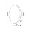 ΕΠΙΤΟΙΧΟ Φ/Σ LED 24W 3000Κ 1920LM TERRAZZO MDF ΚΥΚΛΟΣ Φ40ΧΗ3,6CM ECLIPSE