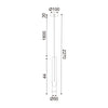 ^ΚΡΕΜΑΣΤΟ Φ/Σ LED 5W 3000K 300LM ESTRELA ΜΑΥΡΟ ΜΕΤ/ΚΟ IP20 D6XH228CM