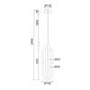 ^ΚΡΕΜΑΣΤΟ Φ/Σ LED 16W 3000K 1120LM VENUS ΧΡΩΜΙΟ ΜΕΤ/ΚΟ IP20 15X15XH230CM