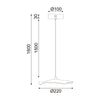 ^ΚΡΕΜΑΣΤΟ Φ/Σ LED 5W 3000K 400LM NINFEA ΟΡΕΙΧΑΛΚΟ ΜΕΤ/ΚΟ IP20 D22XH160CM
