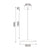 ^ΚΡΕΜΑΣΤΟ Φ/Σ LED 5W 3000K 400LM NINFEA ΟΡΕΙΧΑΛΚΟ ΜΕΤ/ΚΟ IP20 D22XH160CM