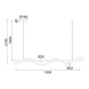 ^ΚΡΕΜΑΣΤΟ Φ/Σ LED 36W 3000K 2000LM KYMA ΜΑΥΡΟ ΜΕΤ/ΚΟ IP20 120Χ6XΗ215CM