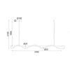 ^ΚΡΕΜΑΣΤΟ Φ/Σ LED 60W 3000K 3300LM KYMA ΜΑΥΡΟ ΜΕΤ/ΚΟ IP20 190Χ6XΗ215CM