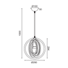 ΚΡΕΜΑΣΤΟ Φ/Σ 1ΧΕ27 ΣΚ.ΚΑΦΕ ΔΕΡΜΑ MDF D29XH100CM TRITON