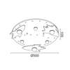 ΟΡΟΦΗΣ Φ/Σ LED 18W 3000K 1440LM ΔΙΑΣΤΗΜΑ MDF D50XH11CM NASA