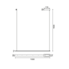 ^ΚΡΕΜΑΣΤΟ Φ/Σ LED 20W 3000K 1600LM ΜΑΥΡΟ ΑΛΟΥΜΙΝΙΟ 100Χ5ΧH150CM ATLANTIS