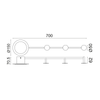 ^ΕΠΙΤΟΙΧΟ Φ/Σ LED 7W 3000K 560LM ΛΕΥΚΟ ΜΕΤΑΛΛΙΚΟ 70Χ7Χ15CM VALENTINO