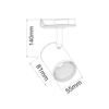 BLACK LED TRACK LIGHT 7W 3000K 2WIRES 24° 700LM 230V Ra80
