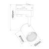 BLACK LED TRACK LIGHT 7W 4000K 4WIRES 24° 760LM 230V Ra80
