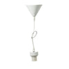 ΑΝΑΡΤΗΣΗ ΑΣΠΡΗ ΜΕΤΑΛ.ΒΑΣΗ &amp; ΑΣΠΡΟ ΥΦΑΣΜΑΤΙΝΟ ΚΑΛΩΔΙΟ Ε27