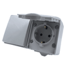 ARMY ΔΙΑΚ. Α/Ρ 1P 10AX 250VAC &amp; ΠΡΙΖΑ ΣΟΥΚΟ ΑΣΦΑΛ 1x2P+E 16A 250VAC IP55 ΕΠΙΤΟΙΧ ΟΡΙΖ ΣΤΕΓΑΝ ΓΚΡΙ