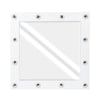 GloboStar® MAKEUP MIRROR-80x80-4 Μοντέρνος Καθρέπτης Μακιγιάζ με Πλαίσιο Φυσικού Ξύλου με Διακόπτη On/Off 12 x E27 AC220-240V - Μ80 x Π7 x Υ80cm - Λευκή Λάκα