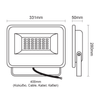 BLACK LED SMD FLOOD LUMINAIRE IP66 100W 3000K 10000Lm 230V AC RA80