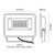 BLACK LED SMD FLOOD LUMINAIRE IP66 100W 6000K 11000Lm 230V AC RA80