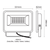 BLACK LED SMD FLOOD LUMINAIRE IP66 150W 6000K 16500Lm 230V AC RA80