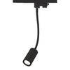 BLACK LED TRACK LIGHT 10W 3000K 2WIRES 38° 850LM 230V Ra80