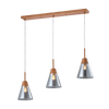 BRADLEY PENDANT 3xE27 WOOD/GREY