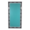 GloboStar® MAKEUP MIRROR-160x80-6 Μοντέρνος Καθρέπτης Μακιγιάζ με Πλαίσιο Φυσικού Ξύλου με Διακόπτη On/Off 20 x E27 AC220-240V - Μ80 x Π7 x Υ160cm - Γκρι Ανθρακί