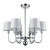 CARMEN CHANDELIER 6xE27 WHITE/CHROME