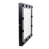 GloboStar® MAKEUP MIRROR-80x80-5 Μοντέρνος Καθρέπτης Μακιγιάζ με Πλαίσιο Φυσικού Ξύλου με Διακόπτη On/Off 12 x E27 AC220-240V - Μ80 x Π7 x Υ80cm - Μαύρος Έβενος