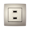 CITY ΔΙΠΛΗ ΠΡΙΖΑ USB ΣΑΜΠΑΝΙΖΕ ΜΕΤΑΛΛΙΖΕ