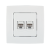 CITY ΠΡΙΖΑ ΤΗΛΕΦΩΝΟΥ RJ11 + ΥΠΟΛΟΓΙΣΤΗ RJ45 ΛΕΥΚΗ, ΜΕΤΑΛΛΙΖΕ