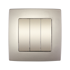 CITY THREE BUTTONS ONE WAY SWITCH CHAMPAGNE METALL