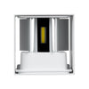 GloboStar® AXIS-S 60566 Φωτιστικό Τοίχου - Απλίκα Αρχιτεκτονικού Φωτισμού Εσωτερικού/Εξωτερικού Χώρου Up & Down LED 10W 1250lm 10 έως 60° AC 220-240V Αδιάβροχο IP65 Μ10 x Π10 x Υ10cm - Ψυχρό Λευκό 6000K - Λευκό - Bridgelux Chip - 3 Χρόνια Εγγύηση