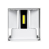GloboStar® AXIS-S 60566 Φωτιστικό Τοίχου - Απλίκα Αρχιτεκτονικού Φωτισμού Εσωτερικού/Εξωτερικού Χώρου Up & Down LED 10W 1250lm 10 έως 60° AC 220-240V Αδιάβροχο IP65 Μ10 x Π10 x Υ10cm - Ψυχρό Λευκό 6000K - Λευκό - Bridgelux Chip - 3 Χρόνια Εγγύηση