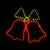DOUBLE BELLS 108 ΛΑΜΠΑΚ ΣΧΕΔΙΟ 3m ΜΟΝΟΚΑΝΑΛ ΦΩΤΟΣΩΛ GREEN-RED ΜΗΧΑΝΙΣΜΟ FLASH IP44 55x55cm 1.5m ΚΑ