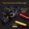 Drl Led Φως Φλας και Φρενων μοτοσικλέτας 24SMD 3020 Chip-Φωτισμός ροής νερού-12vDc αδιάβροχο σετ 2 τεμάχια