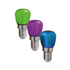 E14 LED 1W PURPLE-BLUE-GREEN 230VAC 60Lm 2835 Ra80 3PCS-PACK