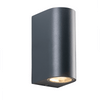 ^GU10 WALL LUMINAIRE 230V AC DARK GREY IP54 MAX.2X35W