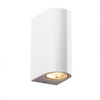 ^GU10 WALL LUMINAIRE 230V AC MATT WHITE IP54 MAX.2X35W