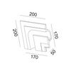^ΓΥΨΙΝΟ TRIMLESS ΦΩΤΙΣΤΙΚΟ ANDIE ΑΡΙΣΤΕΡΗ ΓΩΝΙΑ 20x20x5CM