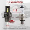 H4 led Αυτοκινητου Cree 16000 Lumens Set All in one 9-32vDc Ψυχρο Λευκο 2 τεμ.