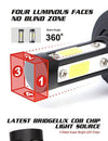 H7 4 πλευρων Bridgelux Chip LED Αυτοκινήτου - λαμπτήρες προβολέων 9-32vDc- 6000K 20000lm Σετ 2τμ