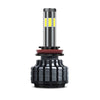 H7 Mini Canbus Led αυτοκινήτου 12-24volt με 6 Πλευρές COB Chip 16000LM φώτα ομίχλης SET 2Τεμ. Ψυχρο Λευκο - ecoinn.gr