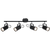 IZZY ΣΠΟΤ 4xGU10 ΜΑΥΡΟ