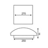 LED ΕΠΙΤ.Φ/Σ 12W ΛΕΥΚ ΑΚΡΥΛΙΚ 4000K 850LM 230V 27Χ27XΗ8,5CM