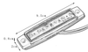 LED Φώτα Όγκου Φορτηγών IP66 Μπλε  77473
