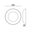 ^LED ΓΥΨΙΝΟ Φ/Σ PLACA LED 4W 3000K 350LM 230V AC RA80 Φ29x5,8CM