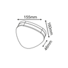 ^LED SMD WALL LUMINAIRE 10W 320LM 68° 230V AC 3.000K DARK GREY CRI80 IP65 30.000HRS