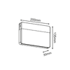 ^LED SMD WALL LUMINAIRE 13W 600LM 120° 230V AC 3.000K DARK GREY CRI80 IP65 30.000HRS