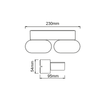 ^LED SMD WALL LUMINAIRE 13W 630LM 100° 230V AC 3.000K DARK GREY CRI80 IP54 30.000HRS