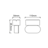 ^LED SMD WALL LUMINAIRE 7W 320LM 100° 230V AC 3.000K DARK GREY CRI80 IP54 30.000HRS
