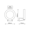 ^LED SMD WALL LUMINAIRE 8W 220LM 110° 230V AC 3.000K DARK GREY CRI80 IP54 30.000HRS